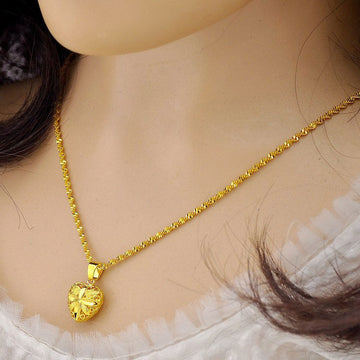 Gold Aura Heart Necklace